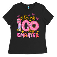 Black little miss 100 days smarter Ladies Tee - Artiststas