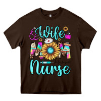 Chocolate Brown wife mom nurse Heavy Core Tee - JahusDesignShop