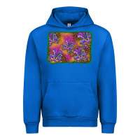 Cobalt mardi gras mask background Urban Hoodie - BarkalooDesign