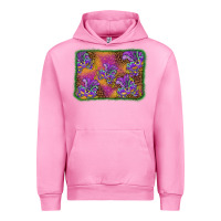 Fuchsia Pink mardi gras mask background Urban Hoodie - BarkalooDesign