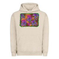 Pigment French Oak mardi gras mask background Urban Hoodie - BarkalooDesign