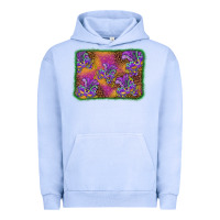 Pigment Grape Ice mardi gras mask background Urban Hoodie - BarkalooDesign