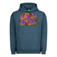 Pigment Midnight Navy mardi gras mask background Urban Hoodie - BarkalooDesign