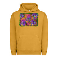Pigment Peanut Butter mardi gras mask background Urban Hoodie - BarkalooDesign