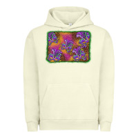 Pigment Pistachio mardi gras mask background Urban Hoodie - BarkalooDesign