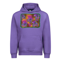 Tulip mardi gras mask background Urban Hoodie - BarkalooDesign