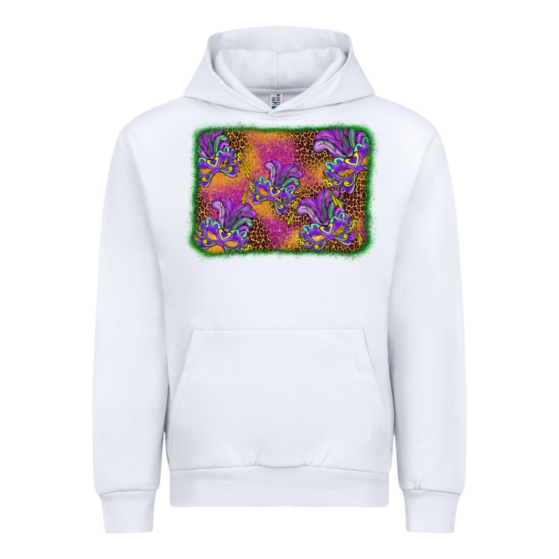 Mardi Gras Mask Background Urban Hoodie by BarkalooDesign | Teevron