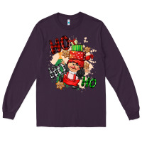Plum ho ho ho girl gnome Long Sleeve Tee - CowGirlArtShop