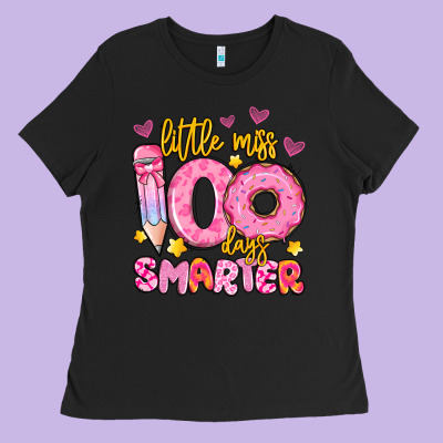 Little Miss 100 Days Smarter Ladies Tee Designed By Artiststas