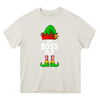 Cream Boss Elf Matching Family Christmas Heavy Core Tee - lanVoArt