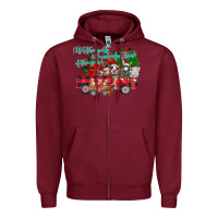 Burgundy It's the Most Wonderful Of The Zipper Hoodie - CowhideDigitalArt