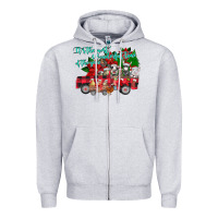 Heather Grey It's the Most Wonderful Of The Zipper Hoodie - CowhideDigitalArt