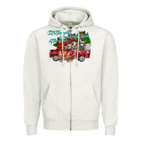 Oatmeal Heather It's the Most Wonderful Of The Zipper Hoodie - CowhideDigitalArt