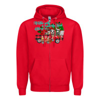 Red It's the Most Wonderful Of The Zipper Hoodie - CowhideDigitalArt