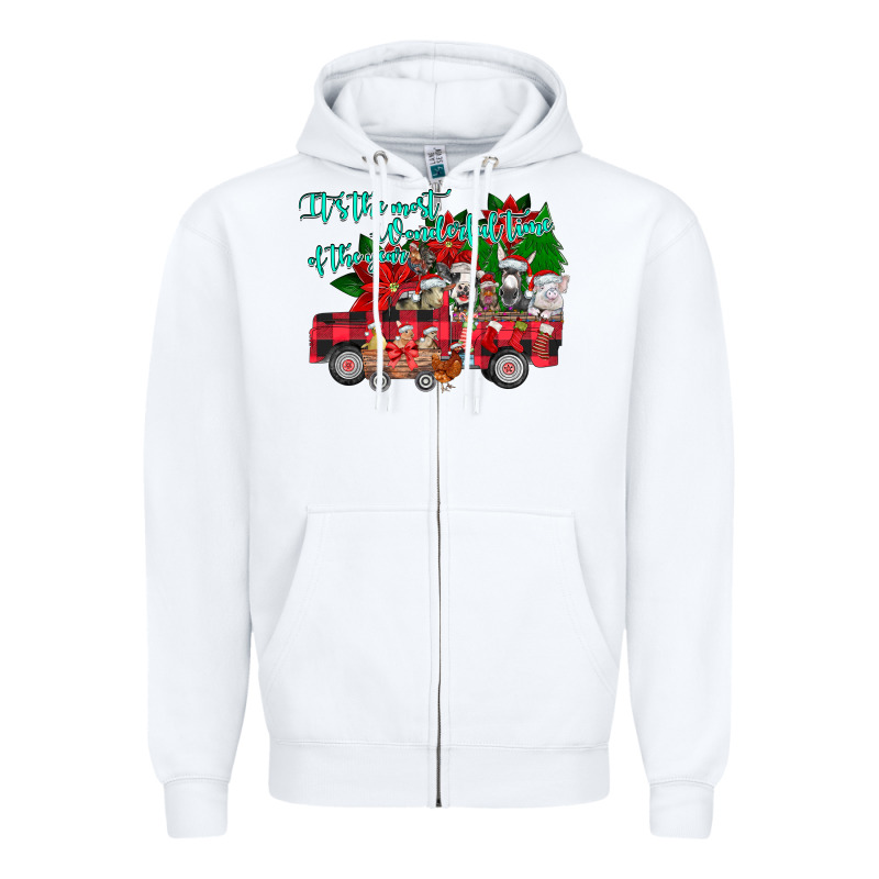 It's The Most Wonderful Of The Zipper Hoodie by CowhideDigitalArt | Teevron