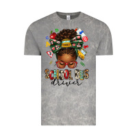 Cloud Rock school bus driver afro messy bun Vintage Tee - texasbilliewilder