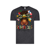 Vintage Black school bus driver afro messy bun Vintage Tee - texasbilliewilder