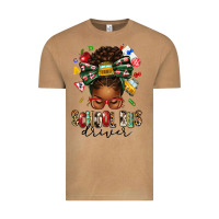 Vintage Camel school bus driver afro messy bun Vintage Tee - texasbilliewilder