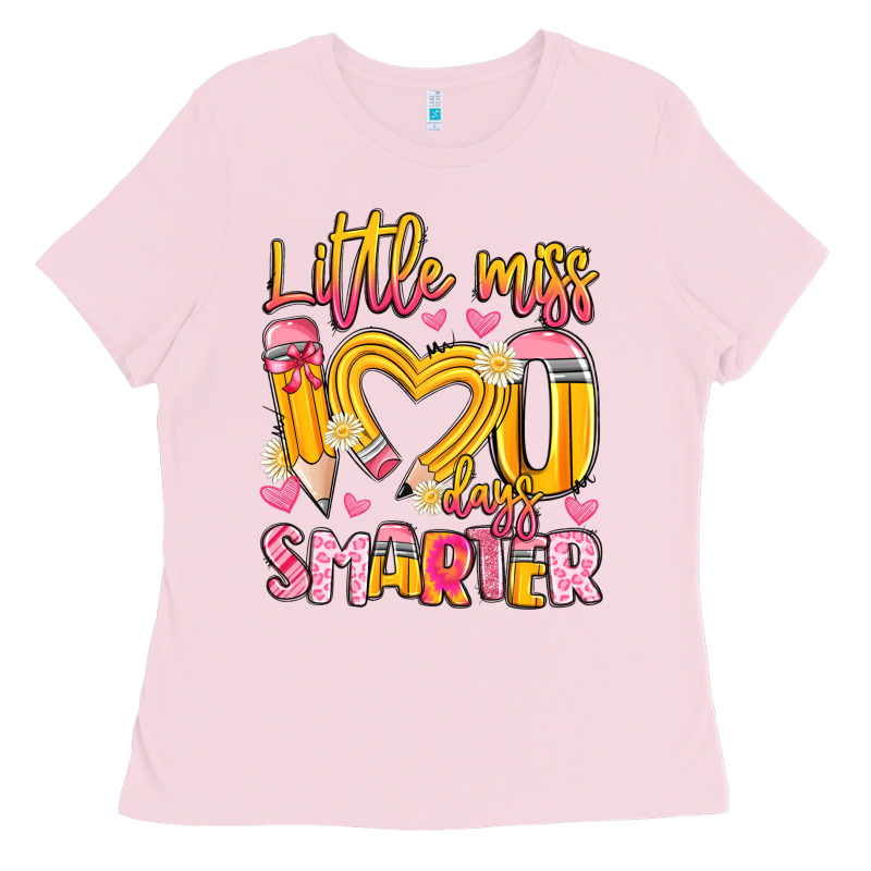 Little Miss 100 Days Smarter Ladies Tee by Artiststas | Teevron