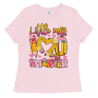 Bubblegum Pink little miss 100 days smarter Ladies Tee - Artiststas