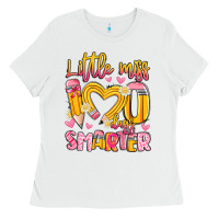White little miss 100 days smarter Ladies Tee - Artiststas