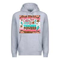 Heather Grey coffee gives me teacher powers tumbler Premium Hoodie - BundleAndBundleShop