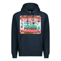 Navy coffee gives me teacher powers tumbler Premium Hoodie - BundleAndBundleShop