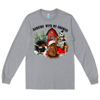Heather Grey hanging with my gnomies Long Sleeve Tee - CowGirlArtShop