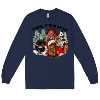 Navy hanging with my gnomies Long Sleeve Tee - CowGirlArtShop