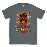Charcoal Heather Santa's Favorite Dental Squad Afro Messy Bun Classic Tee - texasbilliewilder