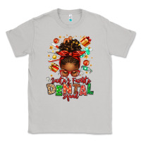 Moon Dust Santa's Favorite Dental Squad Afro Messy Bun Classic Tee - texasbilliewilder