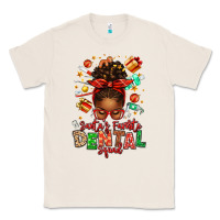 Natural Santa's Favorite Dental Squad Afro Messy Bun Classic Tee - texasbilliewilder