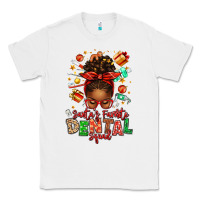 White Santa's Favorite Dental Squad Afro Messy Bun Classic Tee - texasbilliewilder