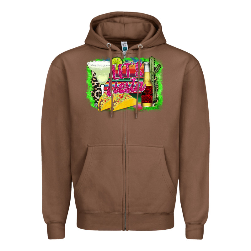 Lets Fiesta Zipper Hoodie by CowhideDigitalArt | Teevron