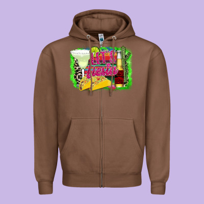 Lets Fiesta Zipper Hoodie Designed By Cowhidedigitalart