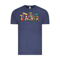 Vintage Denim Autism Teacher Vintage Tee - NancyCooperArtShop
