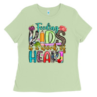 Feeding Kids Is A Work Of Heart Ladies Tee | Teevron