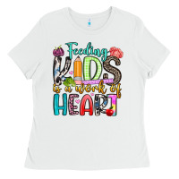 White feeding kids is a work of heart Ladies Tee - Artiststas