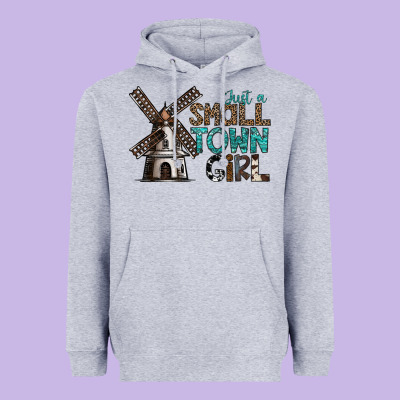 Just A Small Town Girl Heavyweight Hoodie Designed By Sublimationcraftshop