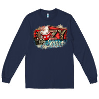 Navy cozy season Long Sleeve Tee - CowGirlArtShop