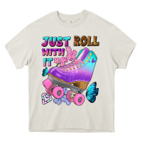 Cream just roll with it Heavy Core Tee - BundleAndBundleShop