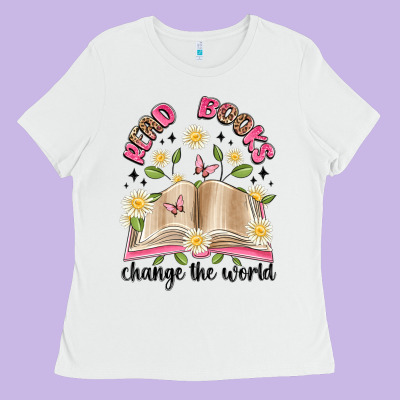 Read Books Change The World Artiststas Ladies Tee Designed By Artiststas