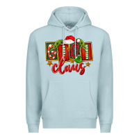 Blue Mist Christmas Gigi Claus Premium Hoodie - FaDigitalArtStudio
