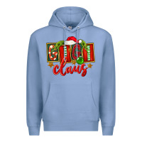 Colony Blue Christmas Gigi Claus Premium Hoodie - FaDigitalArtStudio