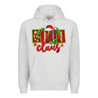 Dove Grey Christmas Gigi Claus Premium Hoodie - FaDigitalArtStudio