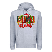 Heather Grey Christmas Gigi Claus Premium Hoodie - FaDigitalArtStudio