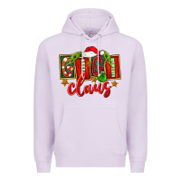 Lilac Christmas Gigi Claus Premium Hoodie - FaDigitalArtStudio