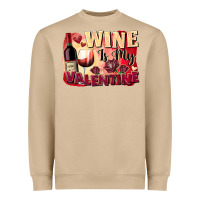 Mushroom Wine İs My Valentine Fa Heavyweight Sweatshirt - FaDigitalArtStudio