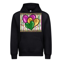 Black mardi gras heart Urban Hoodie - BarkalooDesign