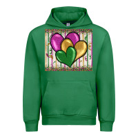 Emerald mardi gras heart Urban Hoodie - BarkalooDesign
